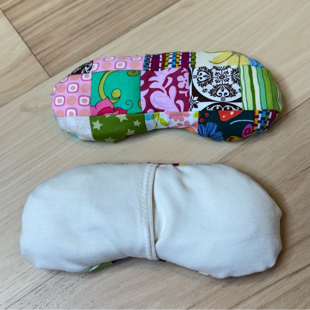 Eye Pillows Set of 2 Organic Rice Patchwork